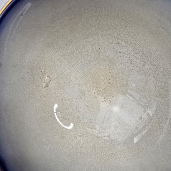 3 pc Gaudy Welsh Flow Blue Wagon Wheel  8" Plate 5" Bowl 6" Saucer Antique 1800s - Picture 10 of 10